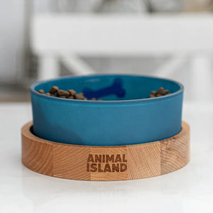 Dog bowl, size M 1300ml, Deep Sea Blue, Animal Island