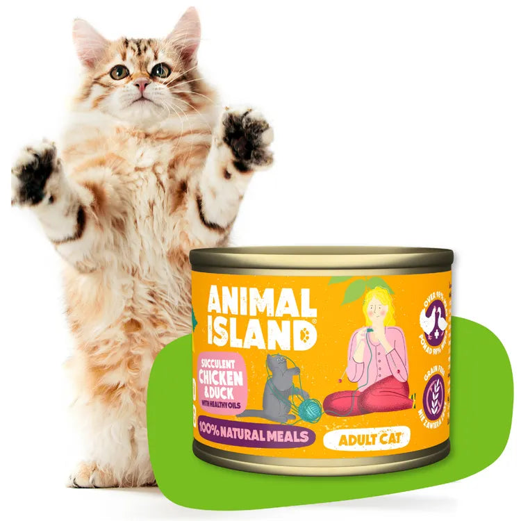 Wet cat food chicken duck 200g Animal Island