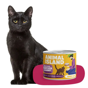 Wet cat food chicken rabbit 200g Animal Island