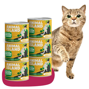 Wet cat food chicken goose 6x200g Animal Island