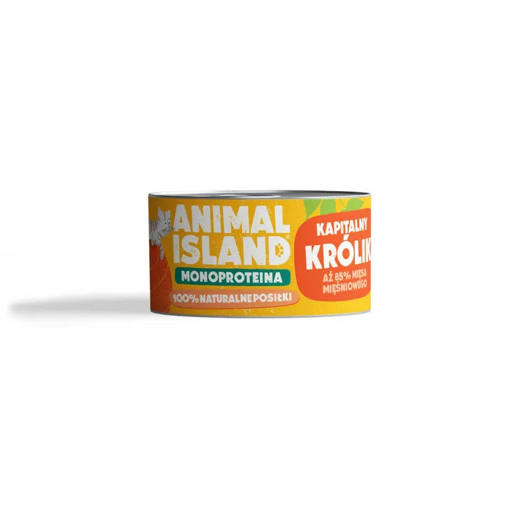 Wet cat food rabbit monoprotein 6x100g Animal Island