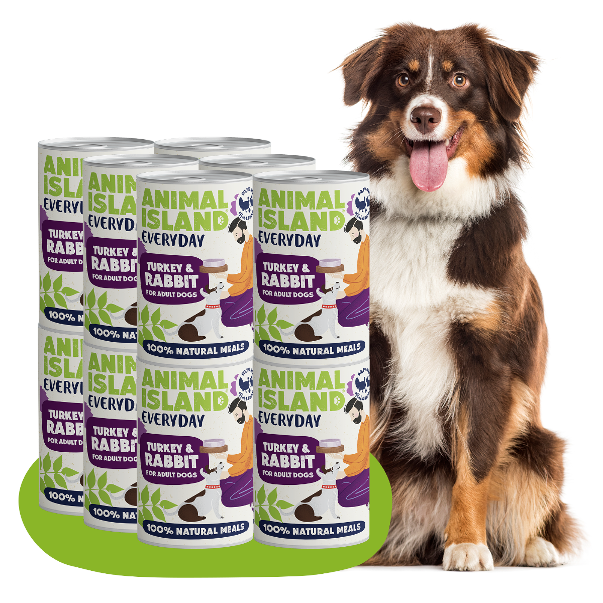 Wet dog food turkey rabbit Everyday 12x400g Animal Island