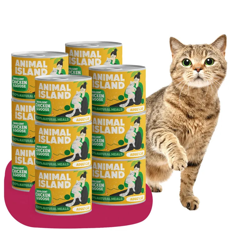 Wet cat food chicken goose 12x200g Animal Island