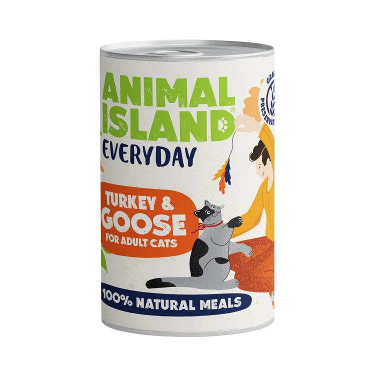 Wet cat food turkey goose Everyday 12x400g Animal Island