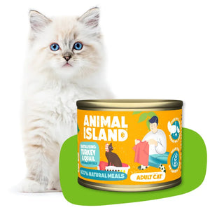 Wet cat food turkey quail 200g Animal Island