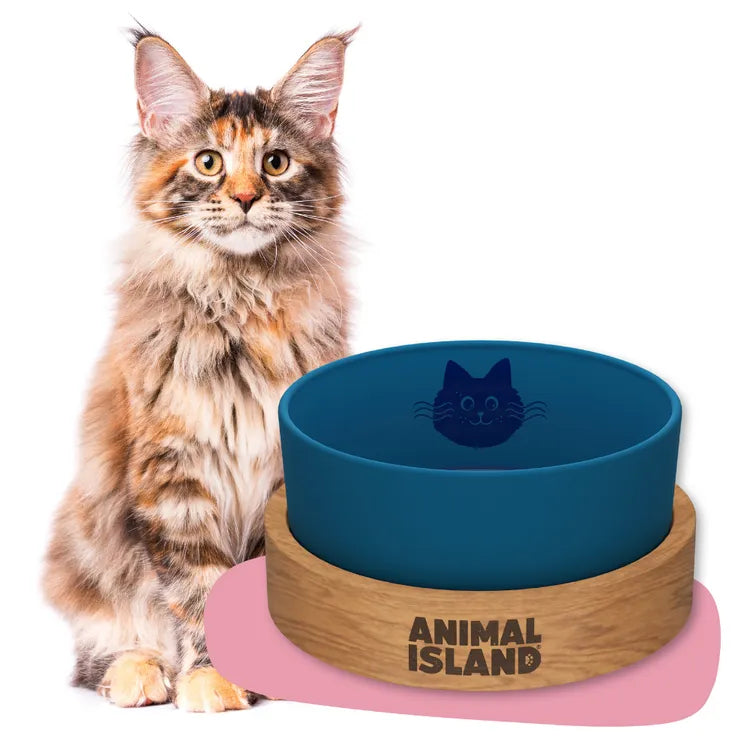 Cat bowl, size S 900ml, Deep Sea Blue, Animal Island