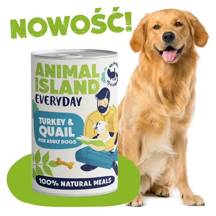 Animal Island Everyday wet dog food turkey quail 400g