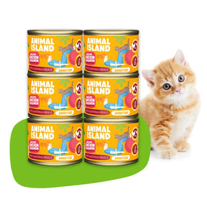 Wet cat food chicken salmon 6x200g Animal Island