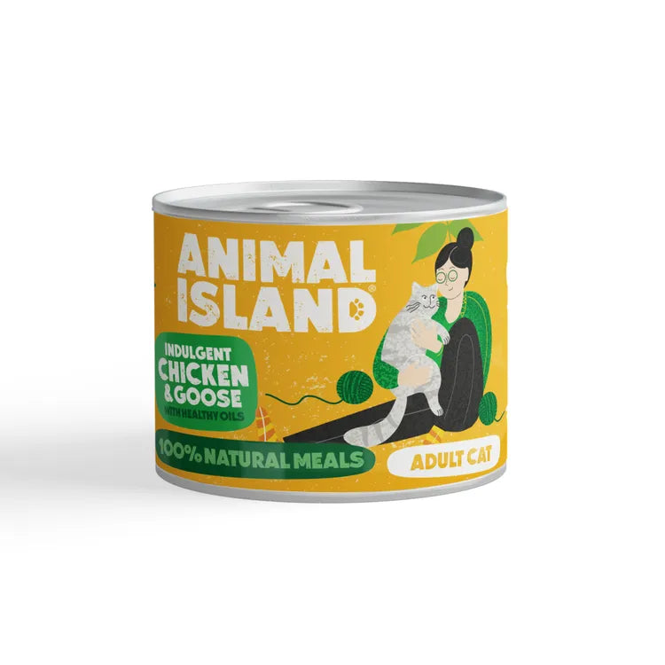 Wet cat food chicken goose 12x200g Animal Island