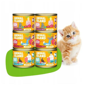 Wet food for cats, mix of flavors 6x200g Animal Island