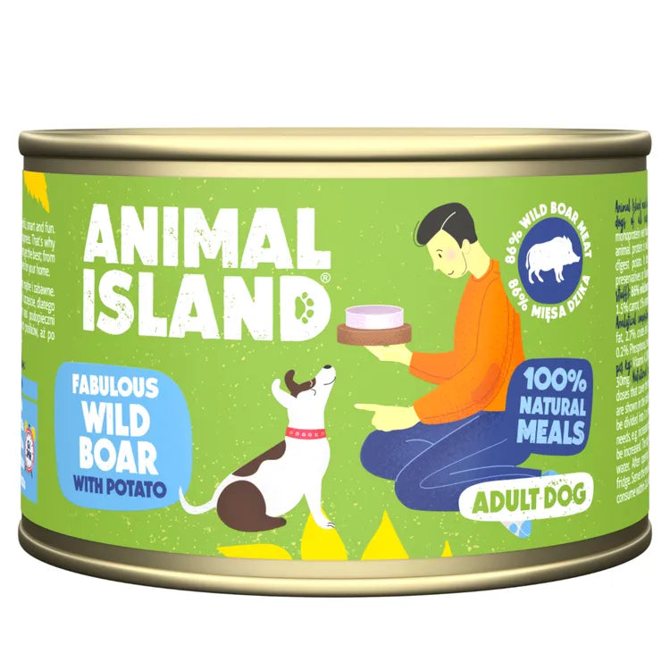 Mokra karma dla Psa dziczyzna z ziemniakami 410g Animal Island