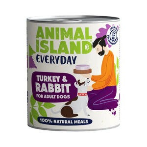 Wet dog food turkey rabbit Everyday 800g Animal Island