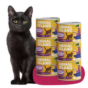 Wet cat food chicken rabbit 6x200g Animal Island