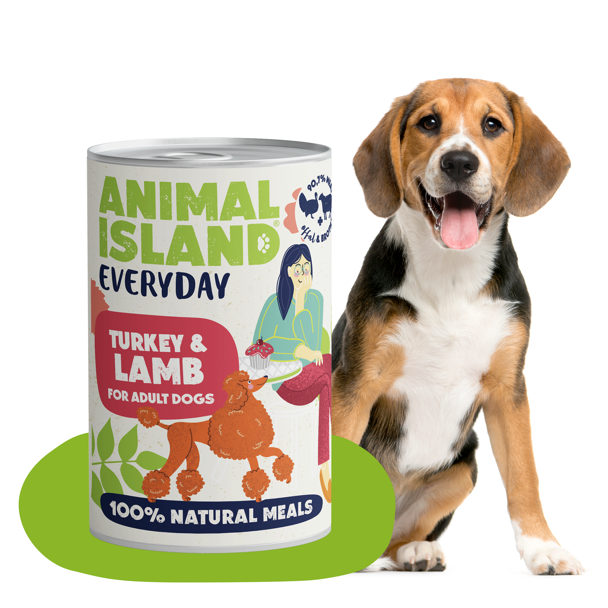 Animal Island Everyday wet dog food turkey lamb 400g