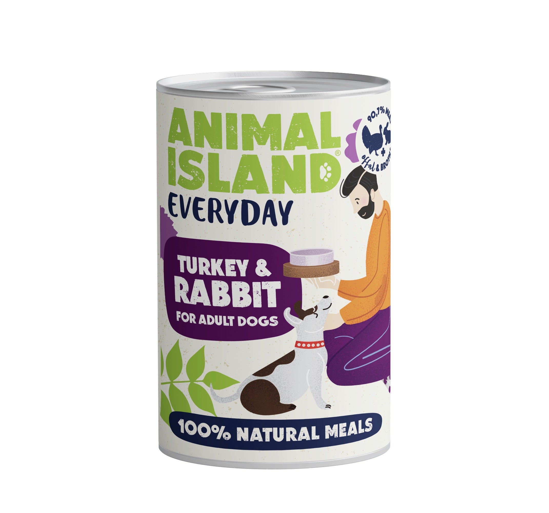 Animal Island Everyday wet food for dogs turkey rabbit 400g