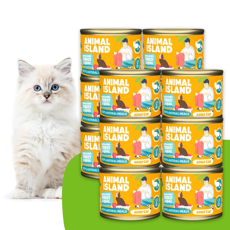 Wet cat food turkey quail 12x200g Animal Island