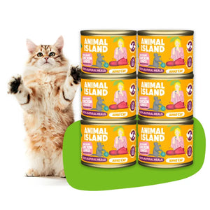 Wet cat food chicken duck 6x200g Animal Island