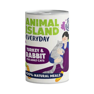 Wet food for cats turkey rabbit Everyday 12x400g Animal Island