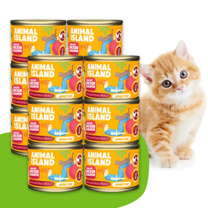 Animal Island wet cat food chicken salmon 12 x 200g