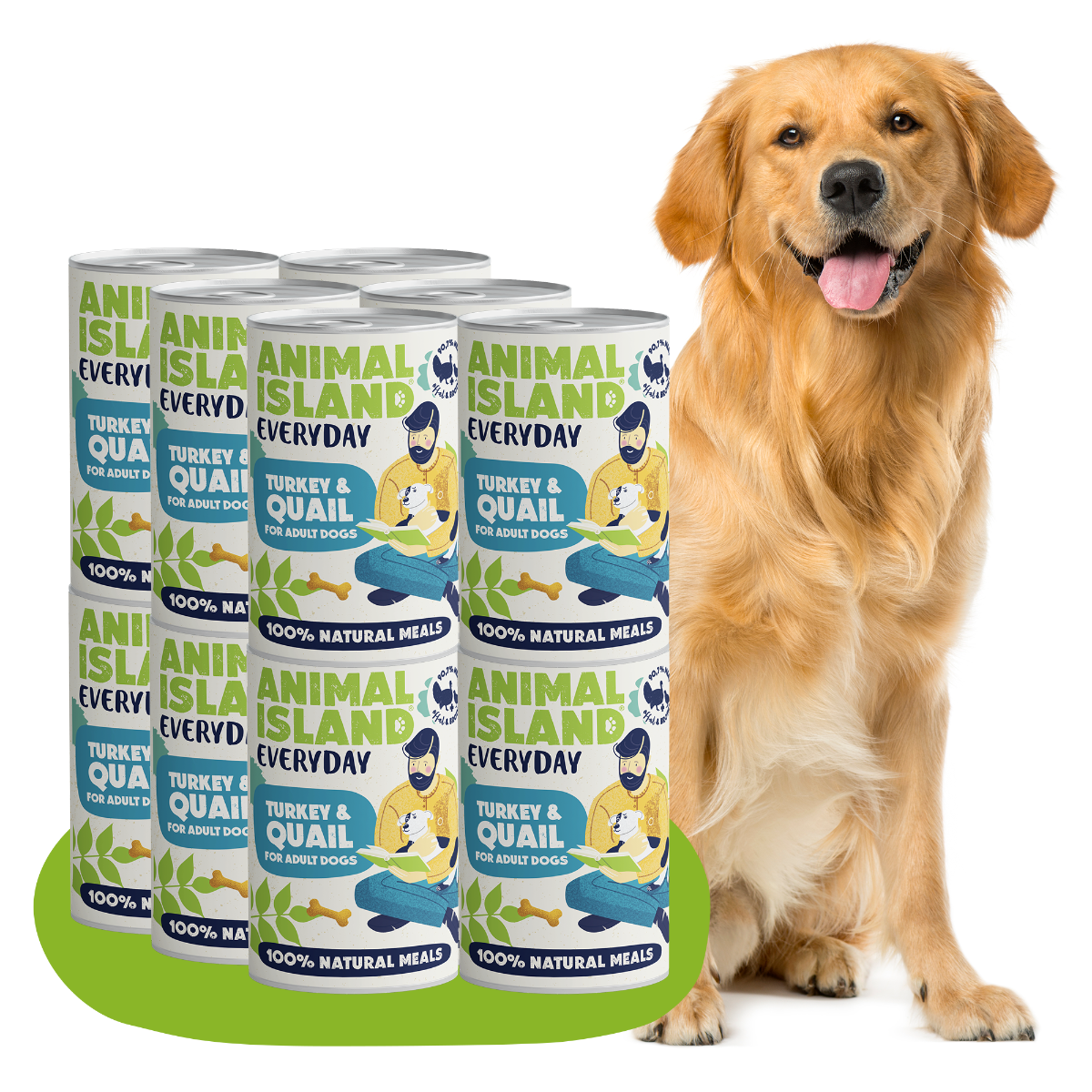 Wet dog food turkey quail Everyday 12x400g Animal Island