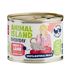 Animal Island EVERYDAY wet cat food TURKEY/LAMB 200G