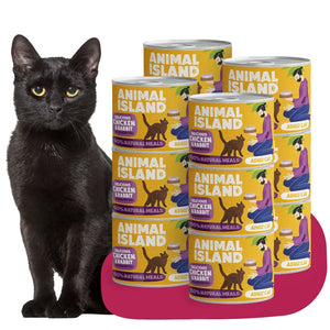 Wet cat food chicken rabbit 12x200g Animal Island