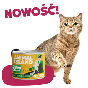 Wet cat food chicken goose 200g Animal Island