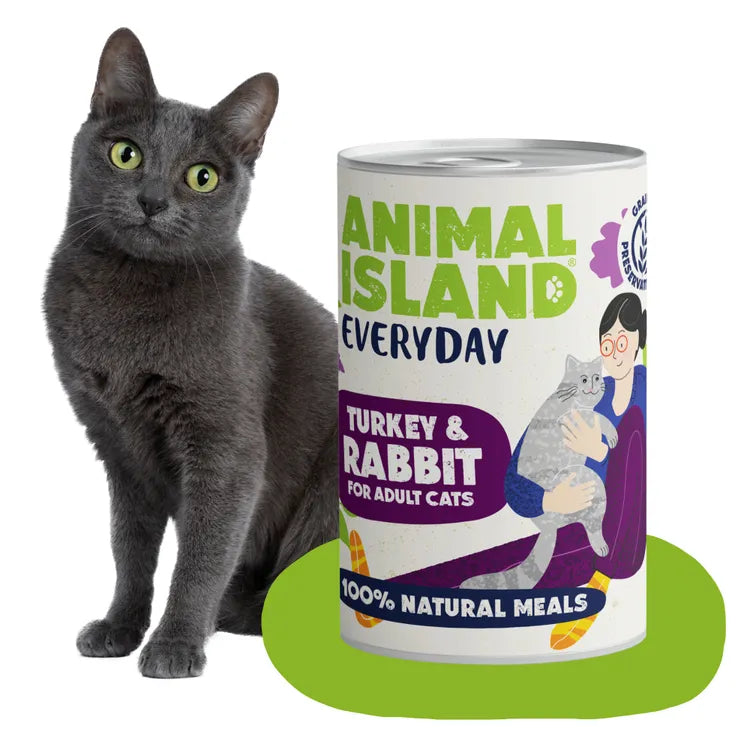 Wet food for cats turkey rabbit Everyday 400g Animal Island